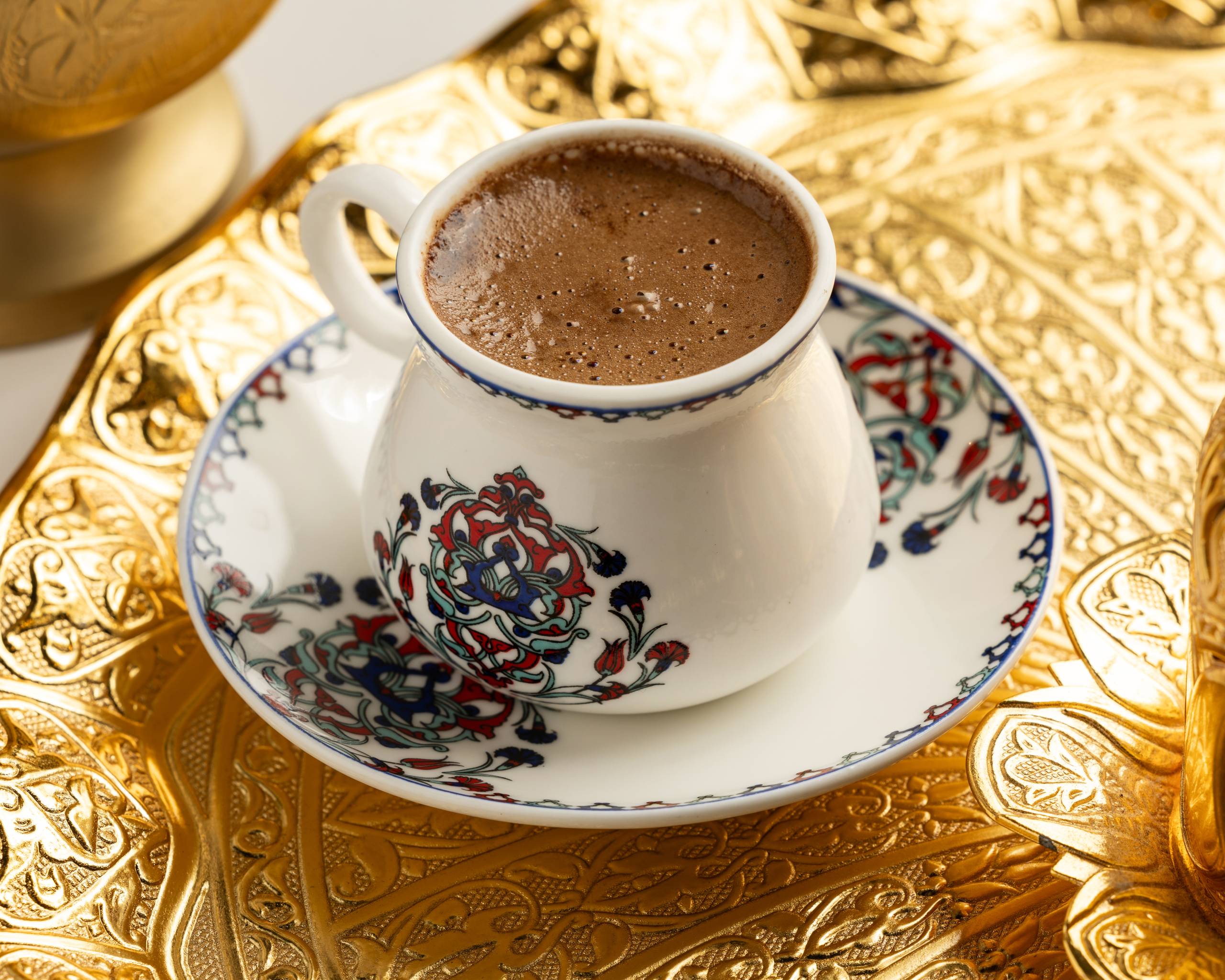 Traditional Turkish coffee served at Helvaci Ali Vaughan